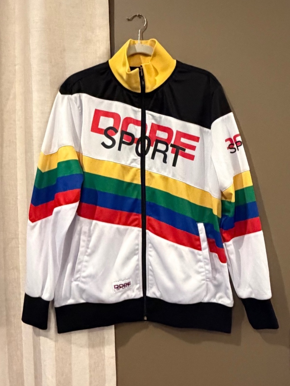 Dope Sport Multicolor Zip Up Pitstop Jacket, Oversized, Racing, Size Medium